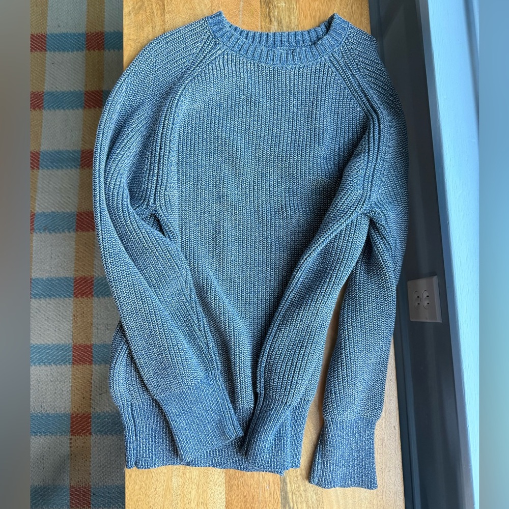 Esby Andy Vintage Fisherman sweater - Denim Blue Sz S - Picture 4 of 6